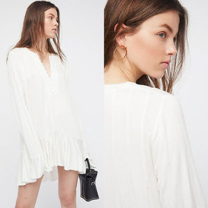 NWT Free People Beach Ruffled Tunic Dress S